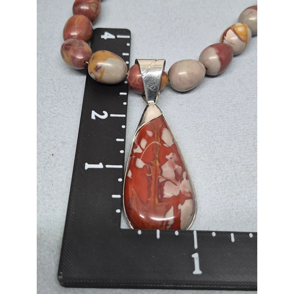 Jay King Noreena Jasper Necklace Red Sterling Silver Australian Statement